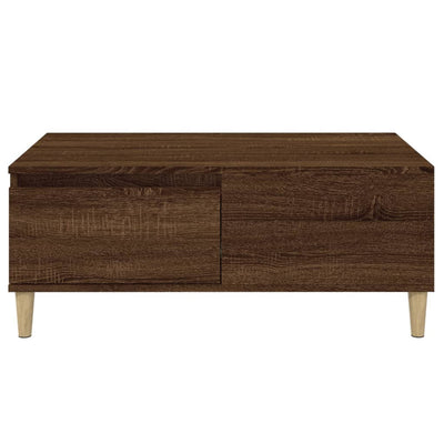 Coffee Table Brown Oak 90x50x36.5 cm Engineered Wood