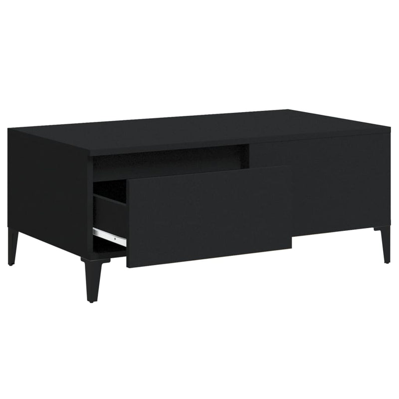 Coffee Table Black 90x50x36.5 cm Engineered Wood