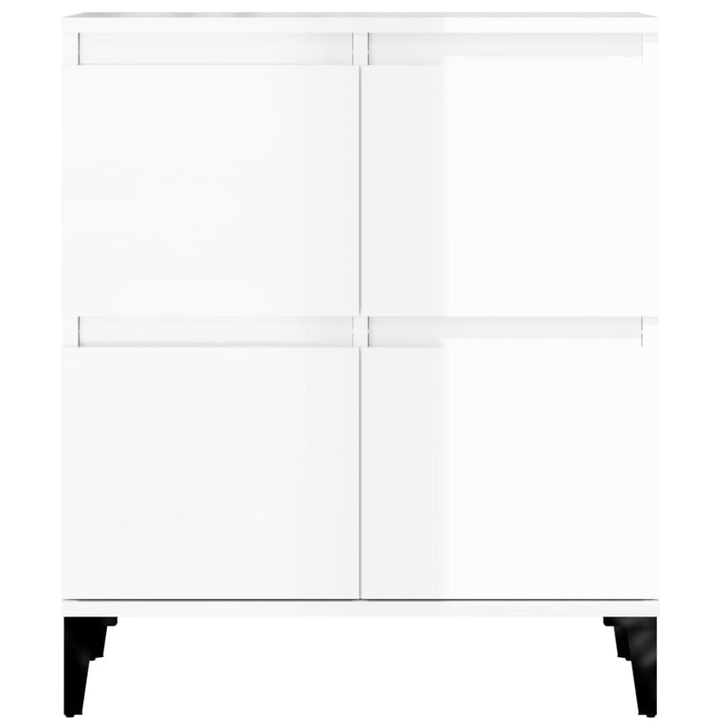 Sideboard High Gloss White 60x35x70 cm Engineered Wood