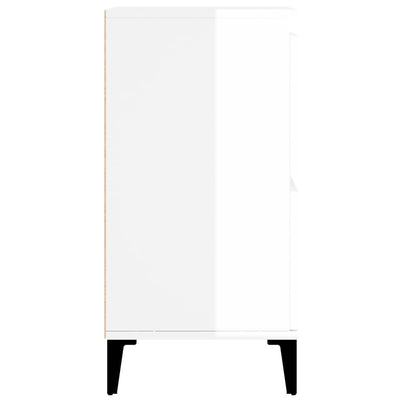 Sideboard High Gloss White 60x35x70 cm Engineered Wood