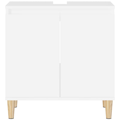 Sink Cabinet White 58x33x60 cm Engineered Wood