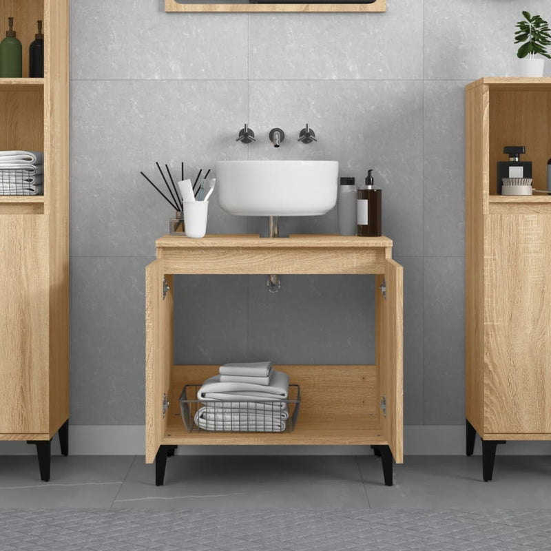 Sink Cabinet Sonoma Oak 58x33x60 cm Engineered Wood