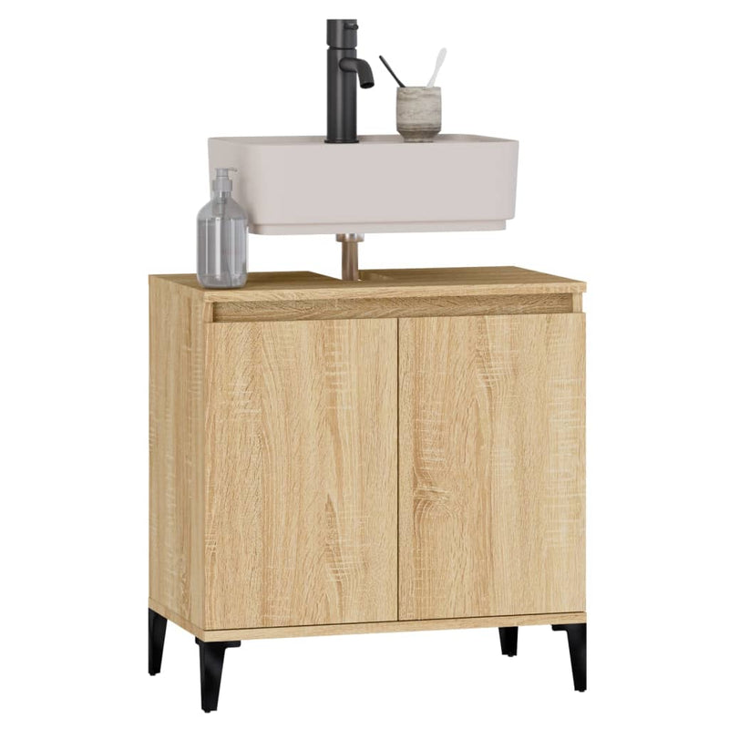 Sink Cabinet Sonoma Oak 58x33x60 cm Engineered Wood