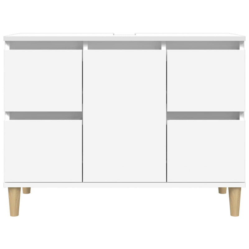 Sink Cabinet White 80x33x60 cm Engineered Wood