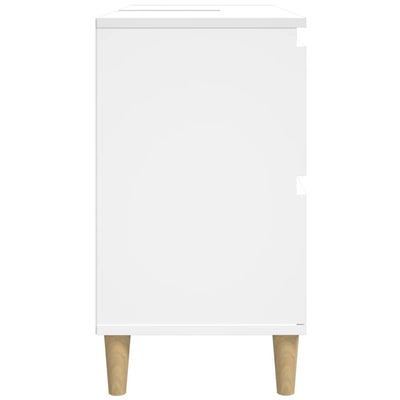 Sink Cabinet White 80x33x60 cm Engineered Wood