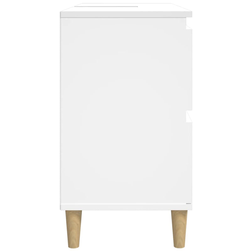 Sink Cabinet White 80x33x60 cm Engineered Wood