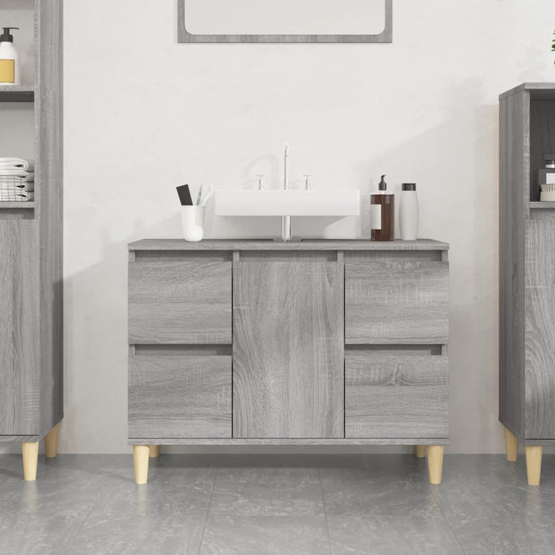 Sink Cabinet Grey Sonoma 80x33x60 cm Engineered Wood