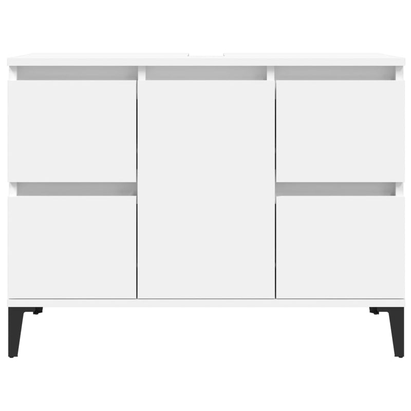 Sink Cabinet White 80x33x60 cm Engineered Wood