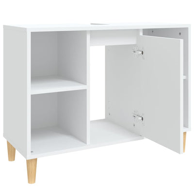 Sink Cabinet White 80x33x60 cm Engineered Wood