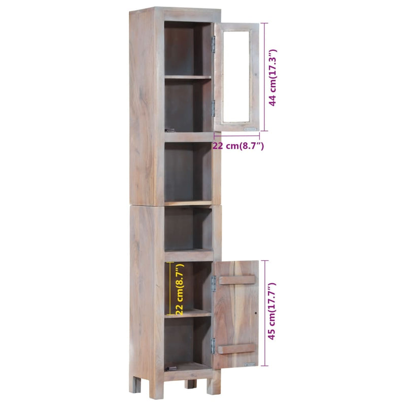 Bathroom Cabinet 30x25x160 cm Solid Wood Acacia