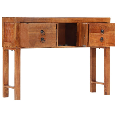 Console Table 120x32x80 cm Solid Rough Wood Acacia