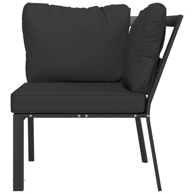 Garden Chair with Grey Cushions 76x76x79 cm Steel