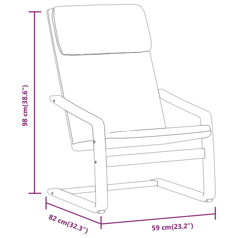 Relaxing Chair Light Grey Fabric