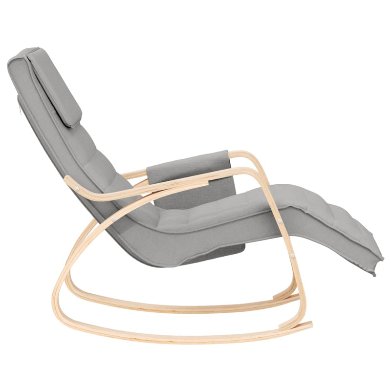 Rocking Chair Light Grey Fabric