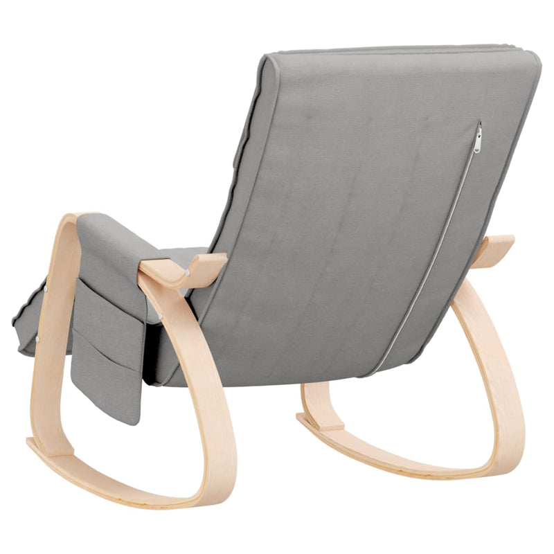 Rocking Chair Light Grey Fabric