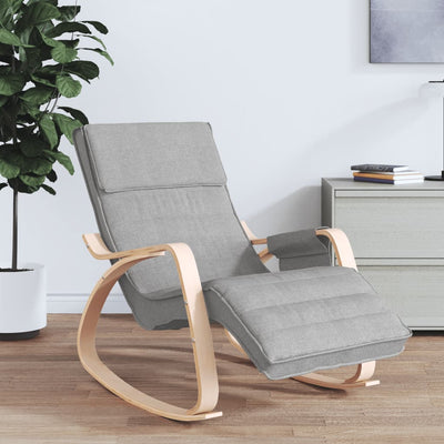 Rocking Chair Light Grey Fabric