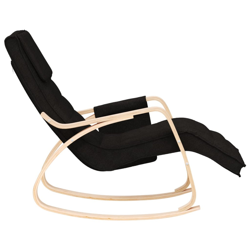 Rocking Chair Black Fabric