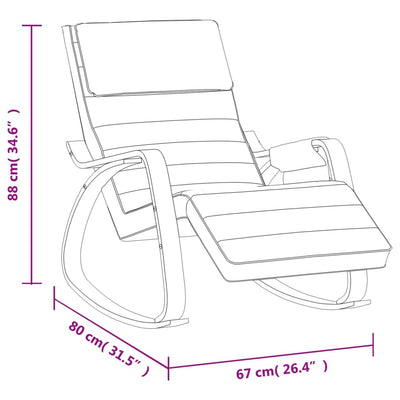 Rocking Chair Black Fabric