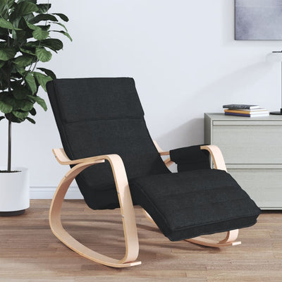 Rocking Chair Black Fabric