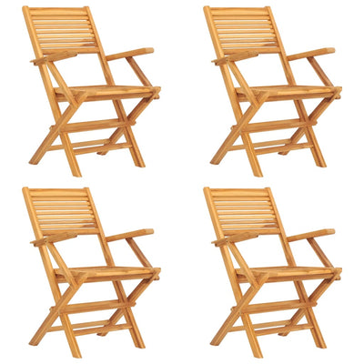 5 Piece Garden Dining Set Solid Wood Teak