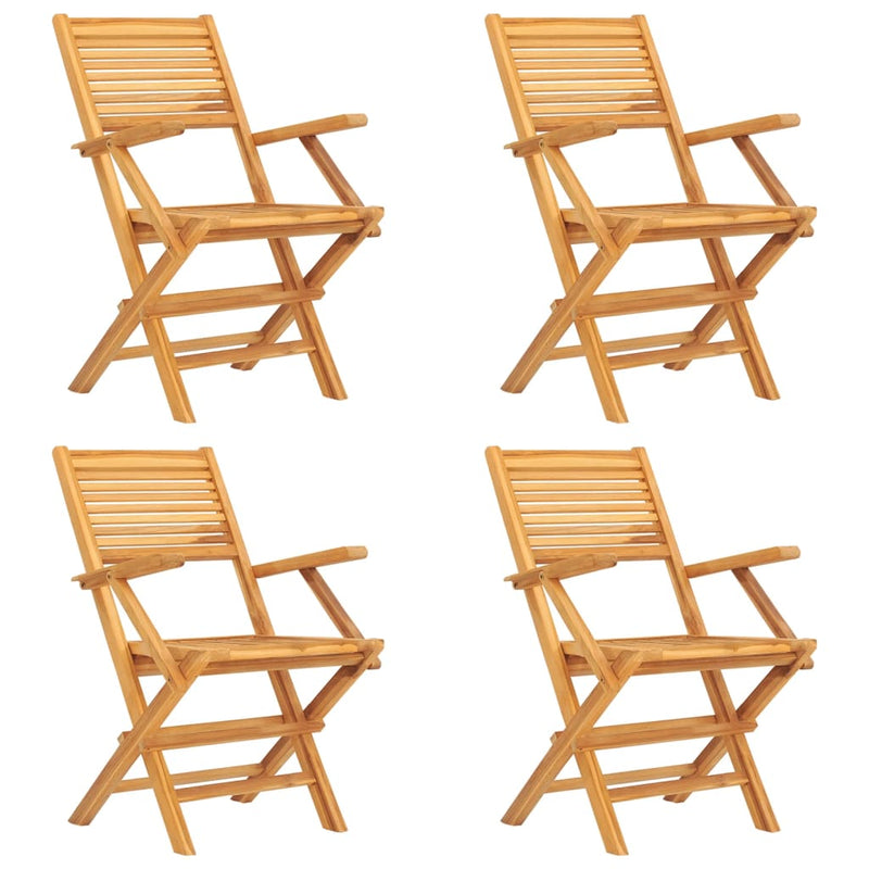 5 Piece Garden Dining Set Solid Wood Teak