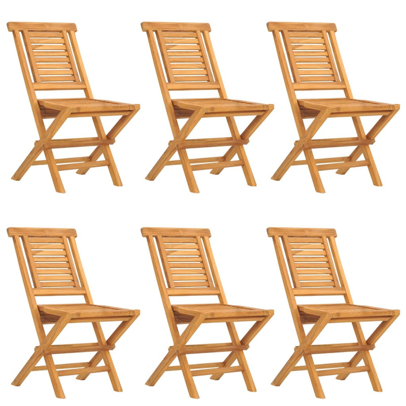 Folding Garden Chairs 6 pcs 47x63x90 cm Solid Wood Teak