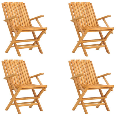 Folding Garden Chairs 4 pcs 61x67x90 cm Solid Wood Teak