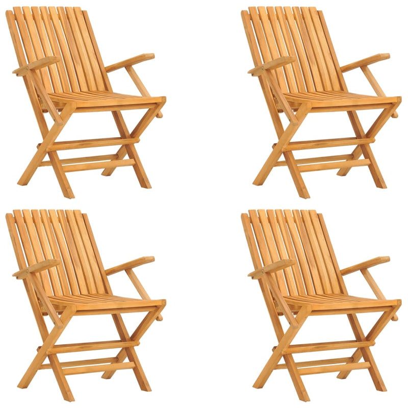 Folding Garden Chairs 4 pcs 61x67x90 cm Solid Wood Teak