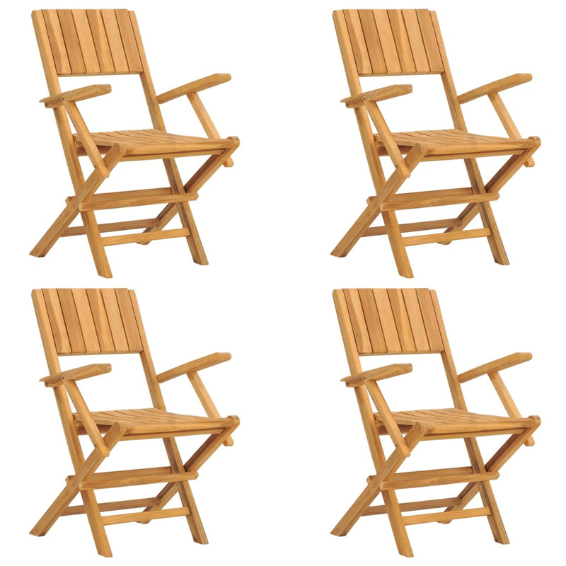 Folding Garden Chairs 4 pcs 55x61x90 cm Solid Wood Teak