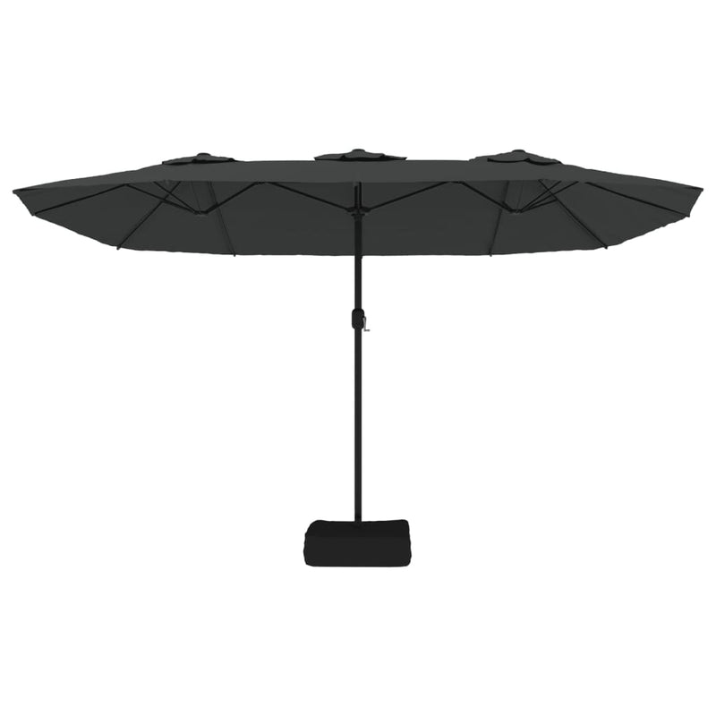 Double-Head Parasol Anthracite 449x245 cm