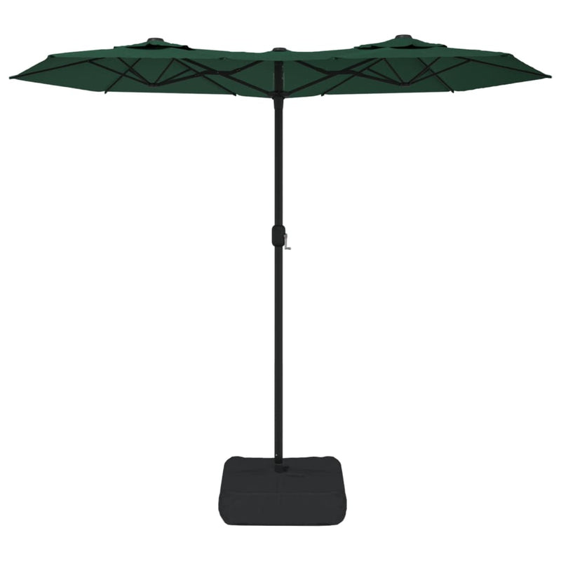 Double-Head Garden Parasol Green 316x240 cm