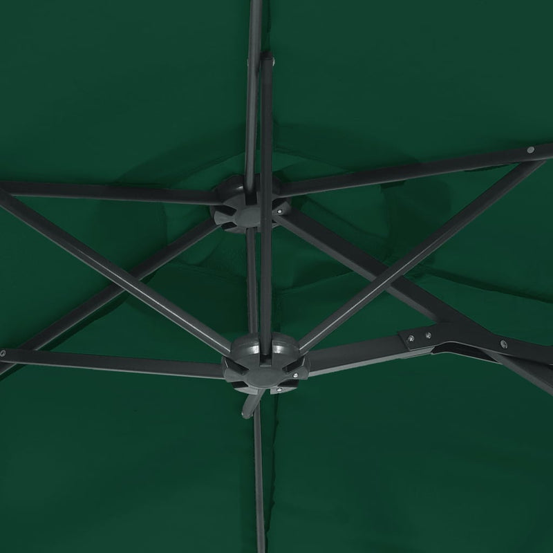 Double-Head Garden Parasol Green 316x240 cm