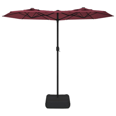 Double-Head Garden Parasol Bordeaux Red 316x240 cm