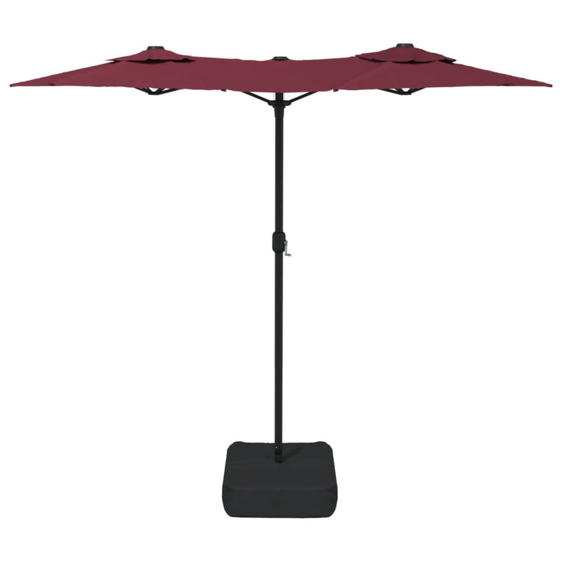 Double-Head Garden Parasol Bordeaux Red 316x240 cm