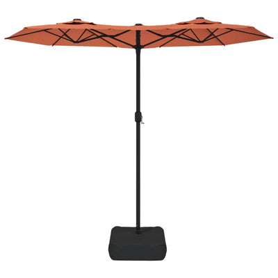 Double-Head Garden Parasol Terracotta 316x240 cm