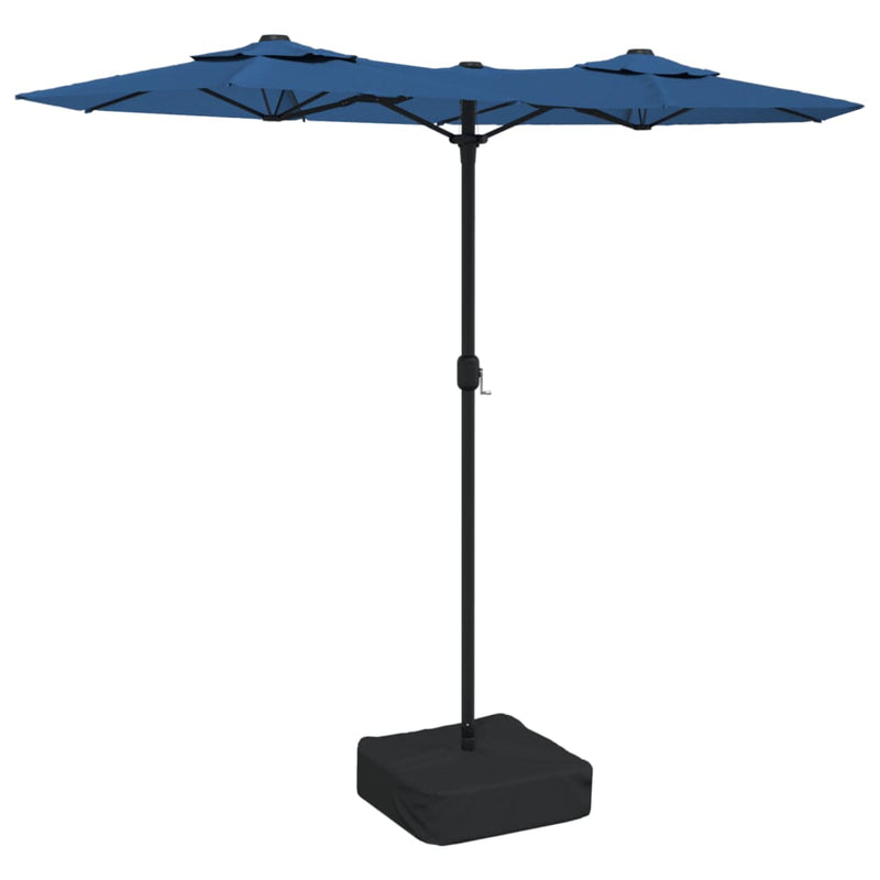 Double-Head Garden Parasol Azure Blue 316x240 cm