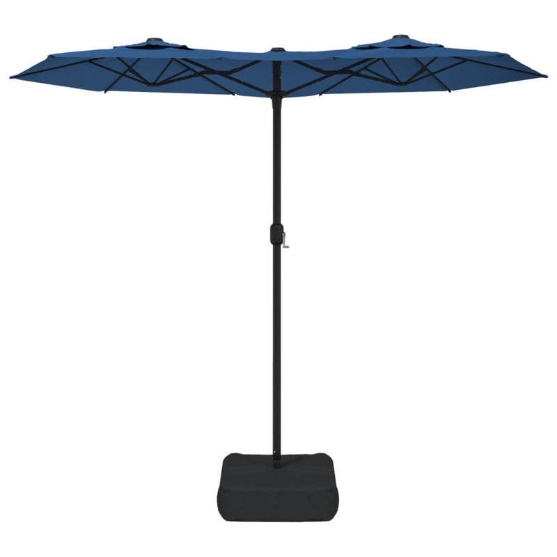 Double-Head Garden Parasol Azure Blue 316x240 cm