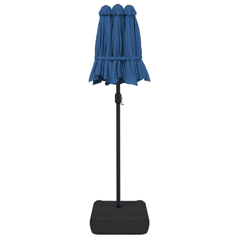 Double-Head Garden Parasol Azure Blue 316x240 cm