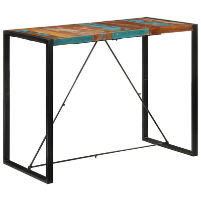 Bar Table 140x70x110 cm Solid Wood Reclaimed