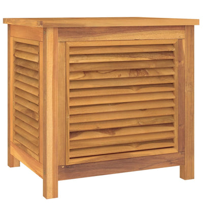 Garden Storage Box with Bag 60x50x58 cm Solid Wood Teak