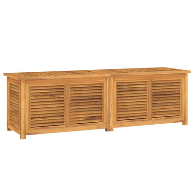 Garden Storage Box with Bag 175x50x55 cm Solid Wood Teak