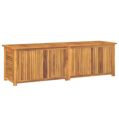 Garden Storage Box with Bag 175x50x55 cm Solid Wood Teak