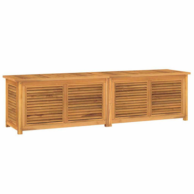 Garden Storage Box with Bag 200x50x55 cm Solid Wood Teak