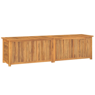 Garden Storage Box with Bag 200x50x55 cm Solid Wood Teak