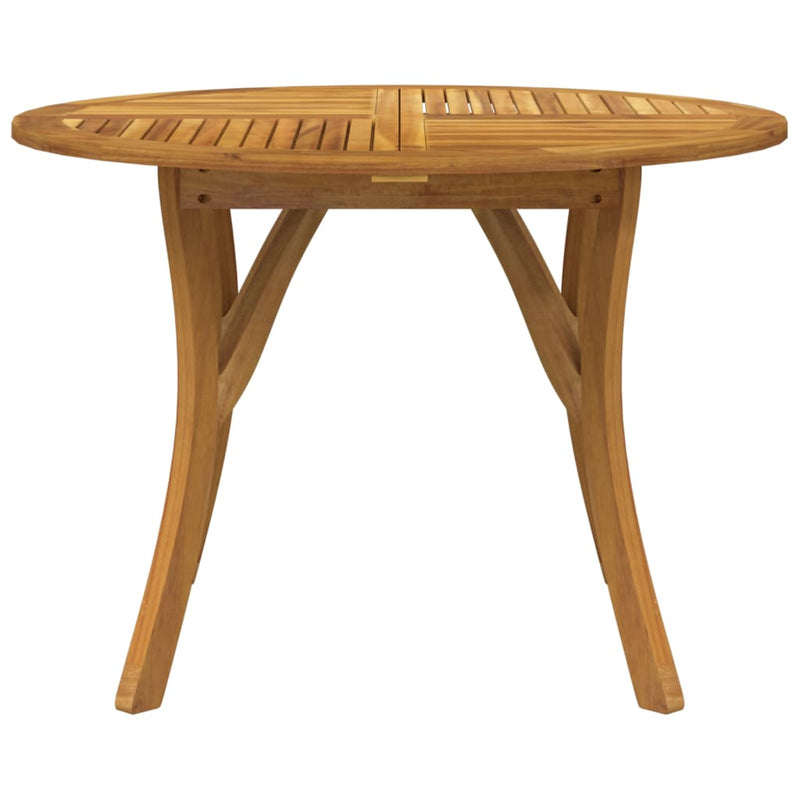 Garden Table Ø 110 cm Solid Wood Acacia