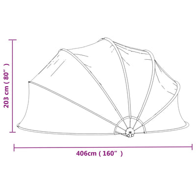 Pool Dome Round 406x203 cm PVC