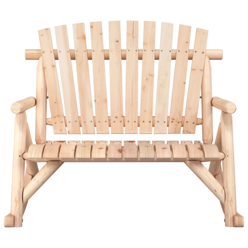 2-Seater Garden Rocking Bench 123x96x102 cm Solid Wood Spruce