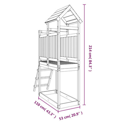 Outdoor Playset 53x110x214 cm Solid Wood Pine