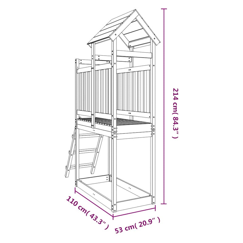 Outdoor Playset 53x110x214 cm Solid Wood Pine