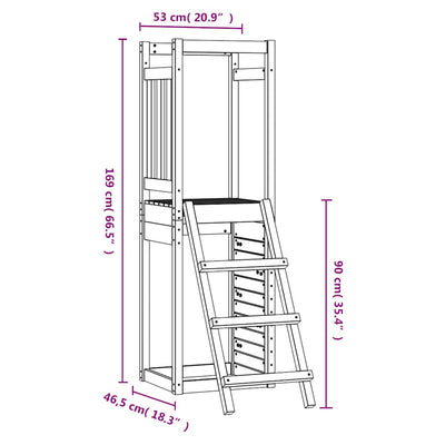 Outdoor Playset 53x46.5x169 cm Solid Wood Pine